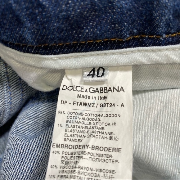 DOLCE & GABBANA Released Hem Flare Jeans High Rise Hippie Boho - Picture 10 of 10